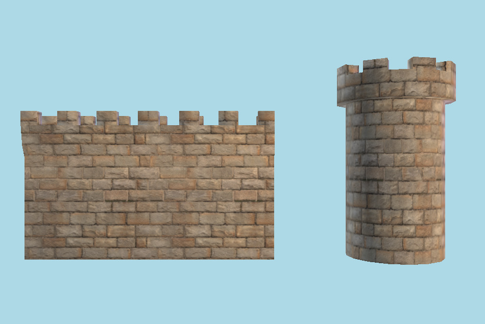 Castle Wall 3d model